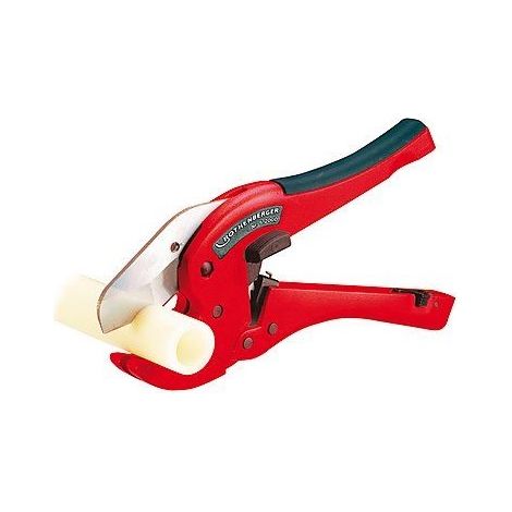 Rothenberger – Coupe-tube PVC Rocut TC50 – Lame inox bords en V – Ouverture automatique – Support large pour coupes précises – 52010
