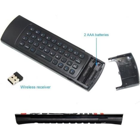 NegroFGHGF télécommande sans fil MX3, 2.4 ghz, pour Smart Android 7.1, TV Box x96 mini s905w tx3 (1/4)
