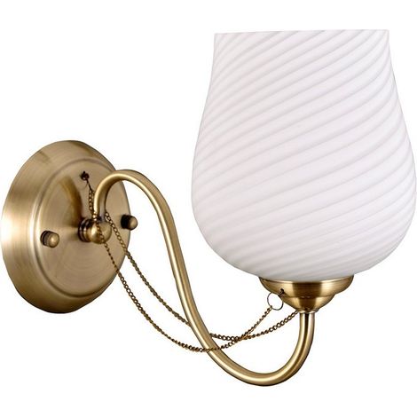 Applique murale dorée Italux Metamo verre E27 MB38083-1