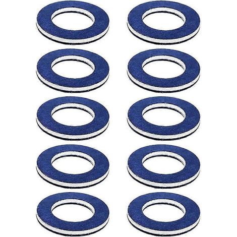 Lotto di 10 giunti tappo di scarico dell'olio per il veicolo, rondelle di tenuta per la coppa dell'olio, accessori per auto in metallo (1/5)