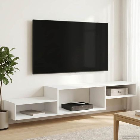 vidaXL Mobile TV da Parete A parete Bianco 150 x 28 x 26 cm