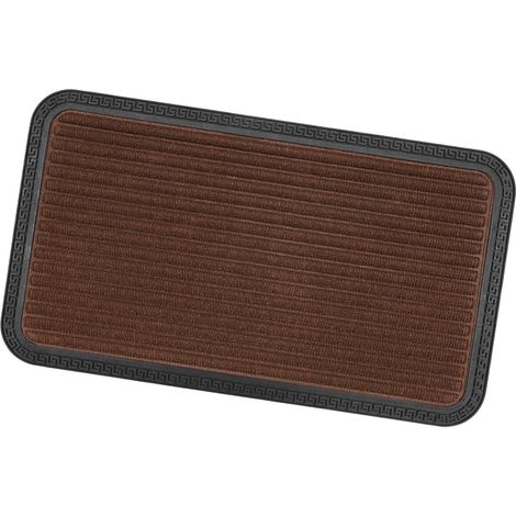 Zerbino Ingresso Antiscivolo Robusto Assorbente Tappeto Gommato Asciugapassi Marrone - 40x60 cm