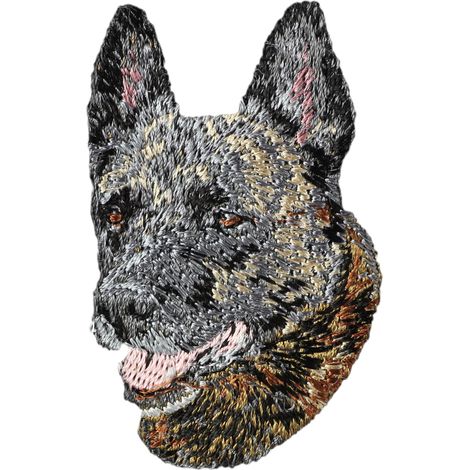 Pastor holandés: parche con forma de perro, parche bordado, decoración única para mochilas de Art-Dog (1/3)