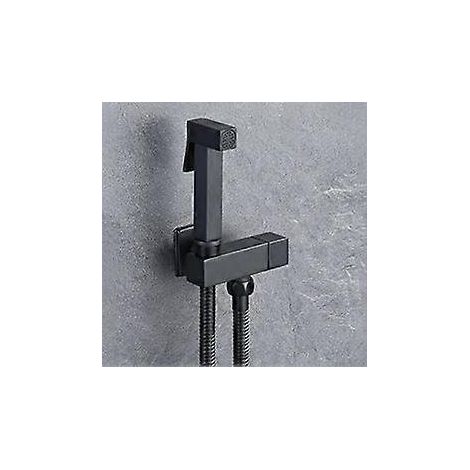 Kit de douchette pour WC, douchette bidet portable en laiton noir, douchette bidet murale, kit complet, hygiène personnelle, G1/2 (1/4)