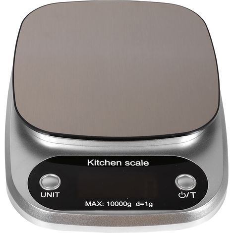 Balance de cuisine électronique numérique LCD - Capacité de 10 kg (1/5)