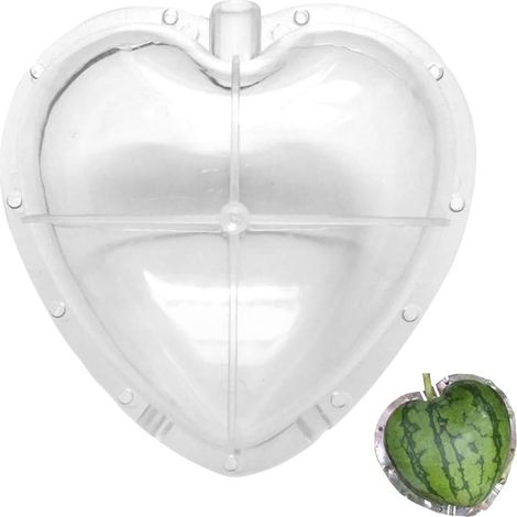 Moule à Pastèque Façonnage Transparent Réutilisable  Moule de Croissance en Coeur pour Pastèque pour Jardin Potager Ferme Maison Serre Fête Anniversaire Mariage (1/5)