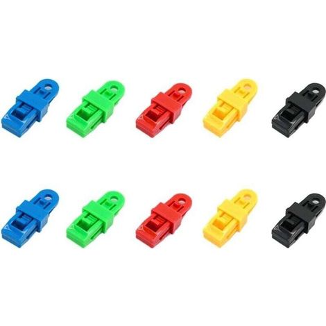 Set di 10 clip per teloni, clip/fascette/tenditori elastici per teloni, maniglia di bloccaggio robusta e regolabile per teloni e vele ombreggianti (10 pezzi)