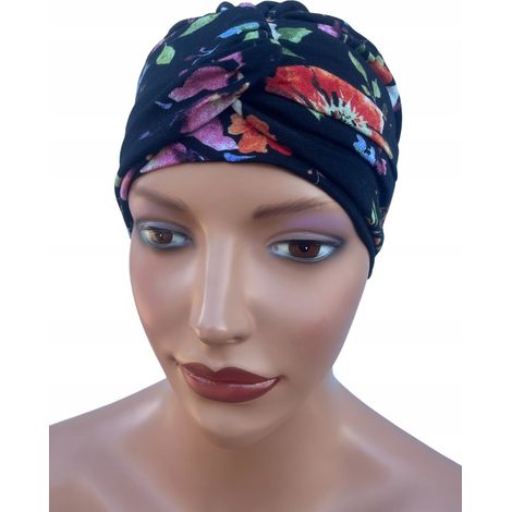 Turbante elegante Sara 507, incluso después de la quimioterapia, la mejor protección y comodidad. (1/5)