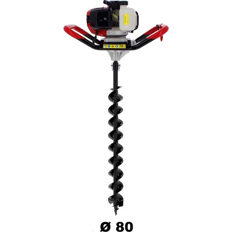 SURICUT - Tarière thermique SEMI-PROFESSIONNELLE 62 cm3 + mèche 80 mm
