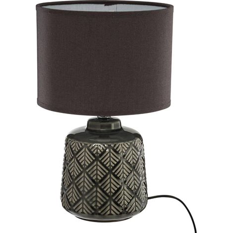 Lámpara 'Ilou' gris - cerámica A. 35 cm - Atmosphera créateur d'intérieur