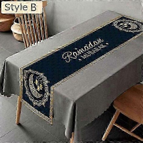 Chemin de table Eid Mubarak Ramadan pour la décoration de fête (1/3)