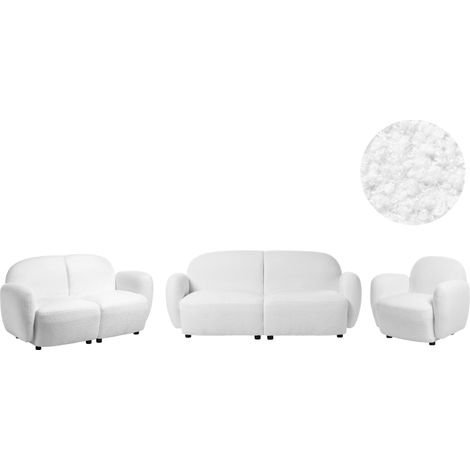 Sofa Set 6-Sitzer JULE Bouclé Cremeweiß (1/5)