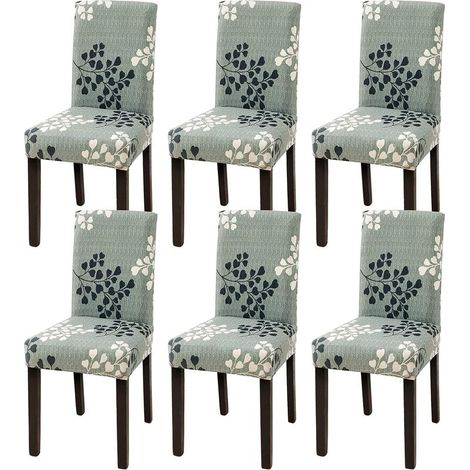 Stretch chair cover set (4 or 6 pieces), universally applicable, removable, washable and durable, for dining room chairs, suitable for home, hotel, restaurant, party, banquet and kitchen. (1/5)