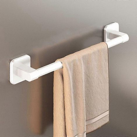 Barre porte-serviettes auto-adhésive, étagères de salle de bain sans perçage, nouvel organisateur de salle de bain, articles ménagers (1/5)