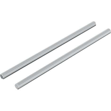Varilla Roscada 2 pcs Plateado 6 x 135 mm Acero vidaXL