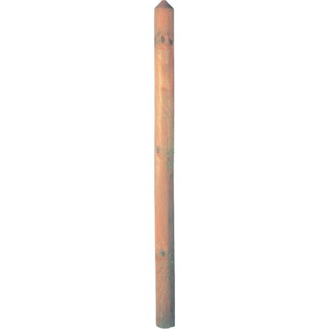 Zaunlatten 5,5x100 cm 50er Set gefräst, gespitzt, kdi braun
