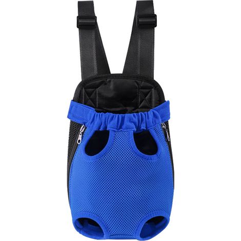 Sac à dos pour chien, respirant et confortable, bleu - Taille S (1/5)