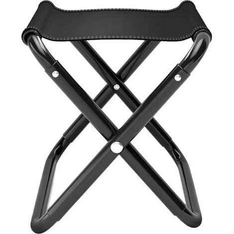 Tabouret de camping pliable et portable avec sac de transport, chaise pliante portable, tabouret de camping pliable, repose-pieds d'extérieur pour voyage, marche, randonnée, pêche, pique-nique, barbec (1/5)
