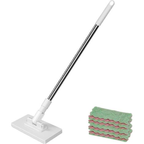 mit freihändiger Mini-Wischmoppfunktion und automatischem Tuchwechsel, inklusive Einweg-Staubmopptuch und 4 wiederverwendbaren Tüchern