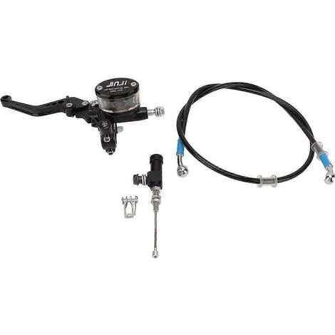 Kit de frein et d'embrayage pour moto avec câble, réglable sur 6 angles, universel pour guidon de 22 mm (7/8 po), noir (1/5)