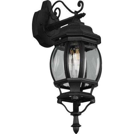 Applique de jardin, Applique outdoor IP44 Elvo Noir en Metal, TRIO (1/5)