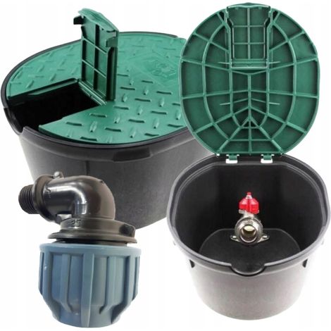 Pozzetto di raccolta dell'acqua piovana con gomito PE 32 (1/4)
