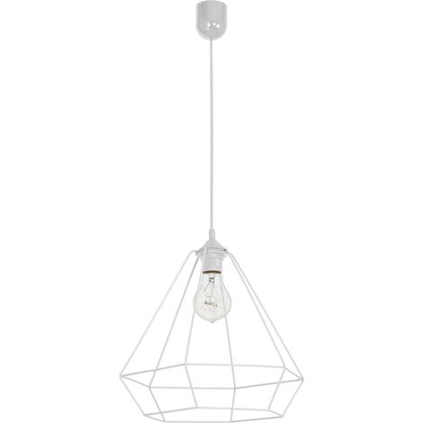 Lampada a sospensione loft bianca Alma Luminex E27 15W