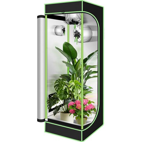 Randaco Growbox Serra Tenda per la coltivazione di piante da interno Tenda per la coltivazione Armadio per la coltivazione Camera oscura Propagatore Armadio per la coltivazione, 40x40x120 cm (1/5)