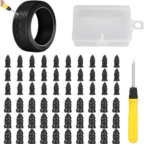 Pack de 30 + 30 points de réparation de pneus avec-Jaune (1/2)