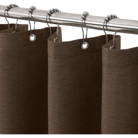 Duschvorhang 92x182cm Leinen Leinen Braun H182 x B92 cm 1er Pack (1/5)