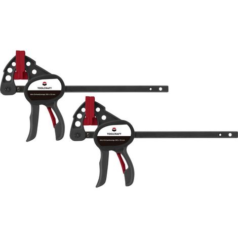 TOOLCRAFT 1669393 Strettoio manuale a una mano Apertura (max.):100 mm Dimensione del prodotto, lunghezza: 191 mm Misura