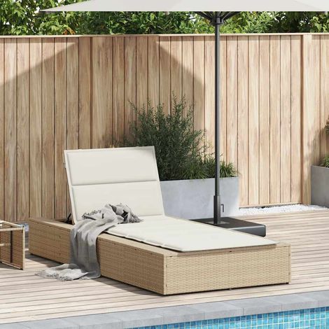 Maison Exclusive - Sonnenliege mit schwebender Auflage Beige Poly