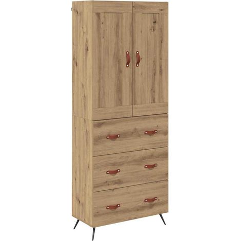 Maison Exclusive - Alacena Roble artesanal 69,5 x 34 x 180 cm Mad