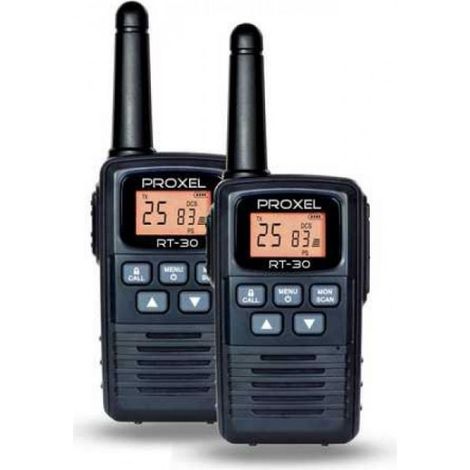 Proxel ricetrasmettitore RT-30 coppia PMR446 UHF + 2 Microfono/Auricolari standard