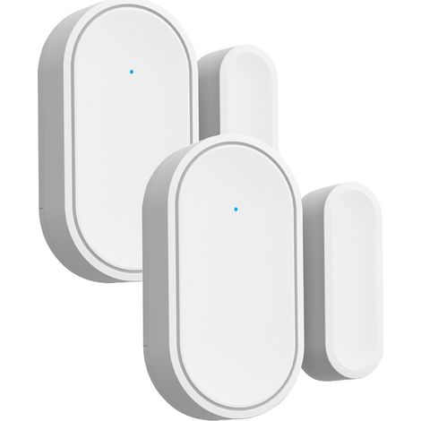 Mini sensores para puertas y ventanas para la seguridad del hogar, sistema de alarma antirrobo magnético inalámbrico de 433 MHz, fácil instalación, batería de bajo voltaje [paquete de 2] (1/5)