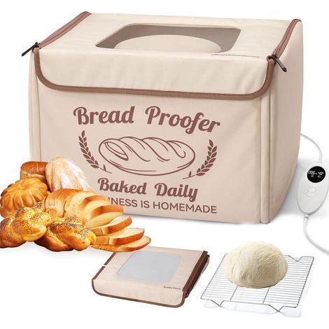 Gärbox für Brot – Gärbox – Sauerteig – Mit Temperaturregelung von 10–45 °C und 48-Stunden-Timer – Geeignet für Sauerteig- und Brotbacken – Braun (1/5)