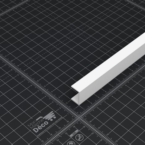 Profilé PVC en U pour panneau ép. 16 mm - Longueur 1.80 m - Blanc