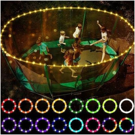 LED-Trampolin-Beleuchtung, Ferngesteuerte LED-Leuchte für Trampoline, 16 Farben Selbst Einstellbar, Wasserdicht, Super Hell für Nachtspiele im Freien, Tolles Geschenk (1/5)