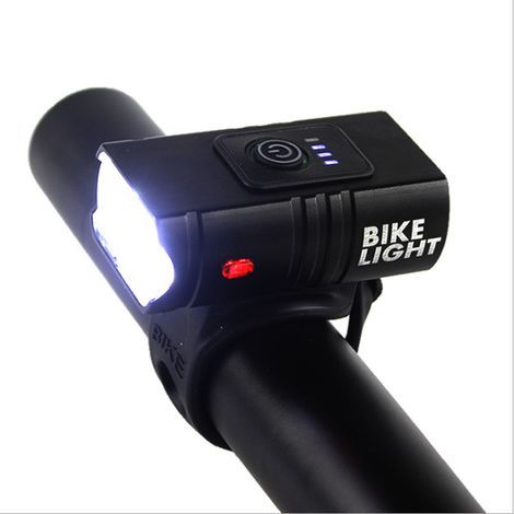 Luz para bicicleta, luz para bicicleta súper brillante de alta luminosidad, 6 + 4 modos, recargable por USB, juego de luz delantera y trasera para bicicleta, luz de seguridad delantera y trasera imper (1/5)