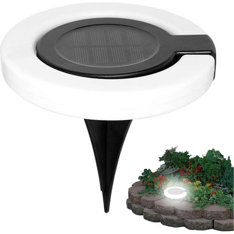 Lampes solaires de sol résistantes aux intempéries, allumage/extinction automatique, éclairage paysager pour allée de jardin, terrasse, trottoir, lumière blanche