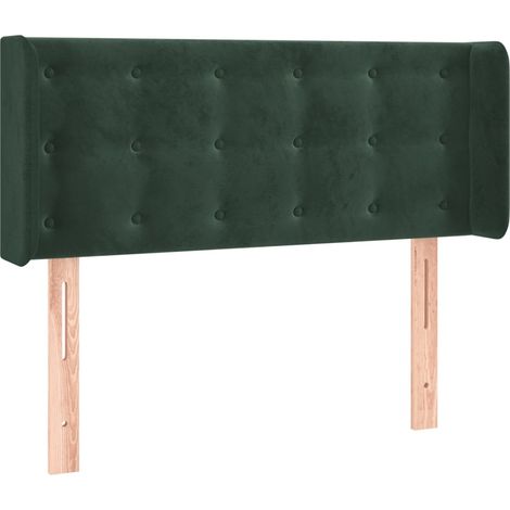 vidaXL Testiera ad Orecchio Verde Scuro 103x16x78/88 cm in Velluto (1/5)