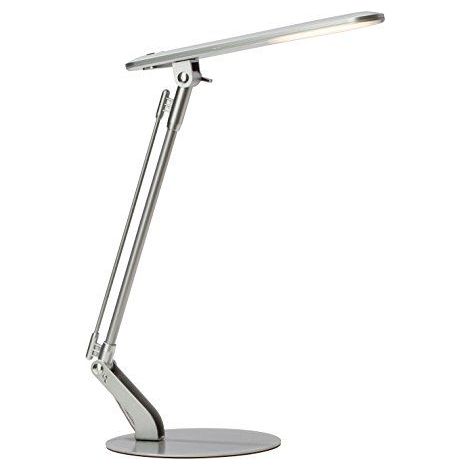 BRILLIANT lampe Brendan lampe de bureau LED titane 1x LED 6W intégrée (SMD), (680lm, 4100K) Échelle A ++ à E Pressostat sur la tête (1/5)