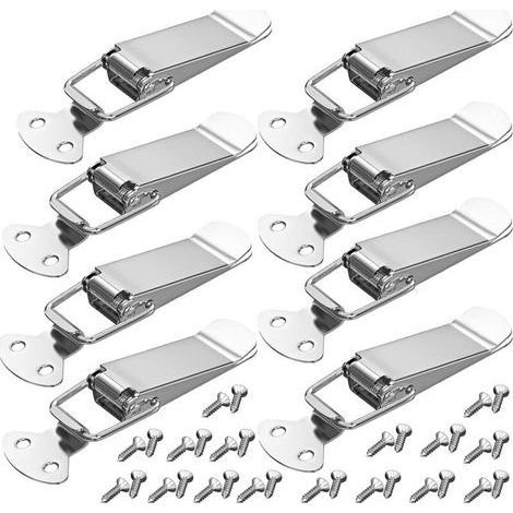 Loquets à bascule à ressort, loquet à bascule à ressort de 72 mm, 35 vis, verrou de tension et couvercle verrouillable pour boîte à outils. (1/4)