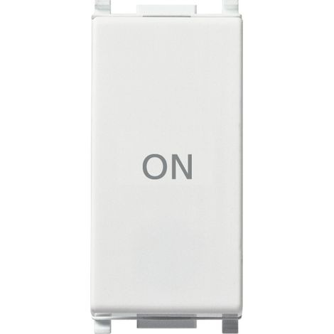 VIMAR - 14056.34 1P NO+NC 10A Bouton-poussoir avec symbole ON, blanc