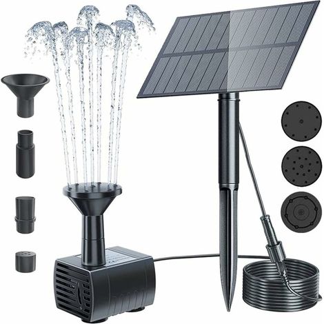 Solar-Schwimmwasserpumpe mit 4 Lüftern, 5 V, 1,5 W, normgerecht, einfach zu bedienen
