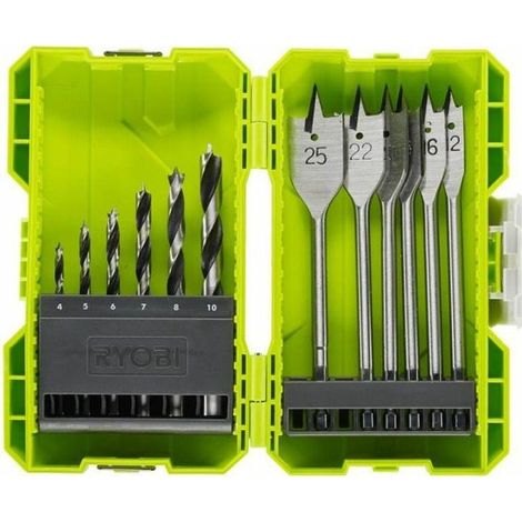Ryobi RAK12SWD Kit 12 Holzbits Schraubendreher Bohrer (1/3)