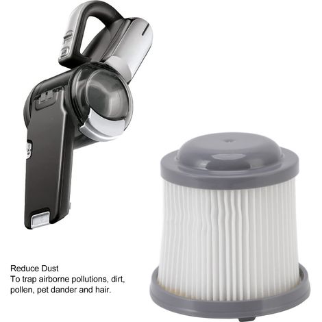 Ortviai Filtre pour aspirateur Black & Decker PVF110/PHV1210/PHV1210P/PHV1210B – Lot de 2, haute performance, ABS et filtre à particules (1/4)