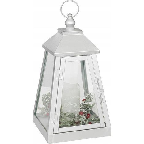 Atmosphera Lanterna LED in metallo 32 x 17 cm elegante