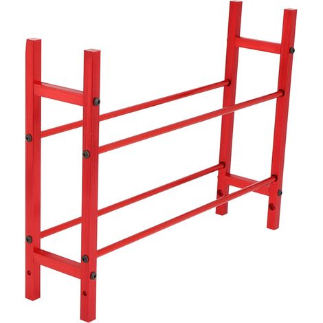 Étagère de rangement à 2 niveaux en alliage d'aluminium pour pneus de 1,9 pouce (4,8 cm) pour voiture tout-terrain SCX10 90046 D90 à l'échelle 1/10 (rouge).