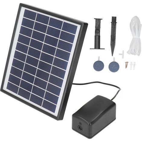 Kit de pompe à air de fontaine de panneau solaire réglable de pompe de bassin micro solaire de 10V 6W DC avec la pierre de bulle (1/5)